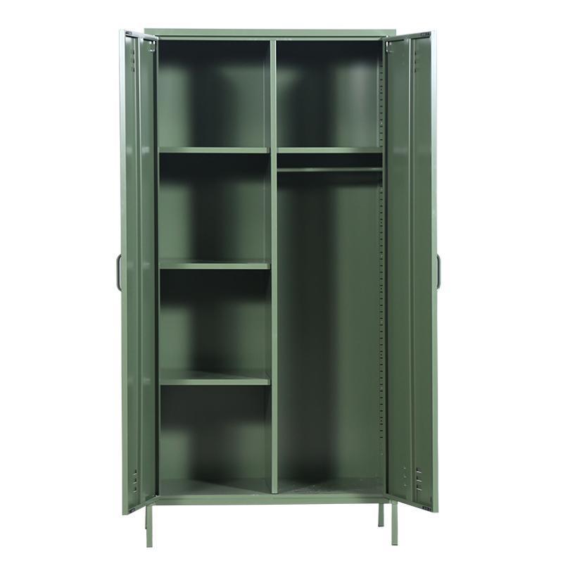 Metal OEM Item Style Steel 2 Door Locker Chest Cabinet Designer Sunmica Wardrobe Design Bedroom Wall Walk in Closet Wardrobe