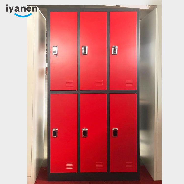 Multi-color 6 door with Stainless Steel Material Almirah Multi-used Home and Gym Furniture Storage Wardrobe and Locker