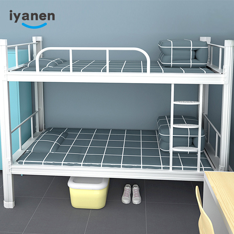 KD factory metal frame dormitory beds students college steel apartment bunk bed adult steel bunk bed price