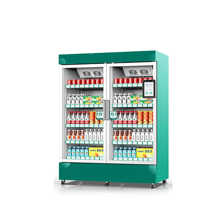 Drink &snack brush face refrigeration small cabinet beverage machine unmanned vending machine