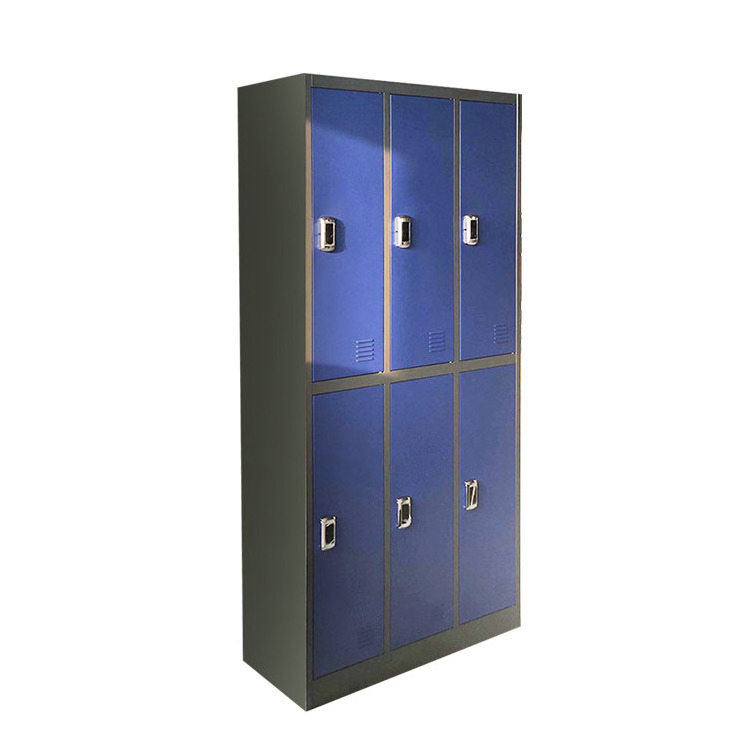 Multi-color 6 door with Stainless Steel Material Almirah Multi-used Home and Gym Furniture Storage Wardrobe and Locker