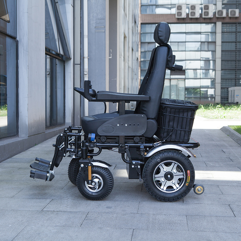 Wide tire outdoor offroad electric wheelchair for adults