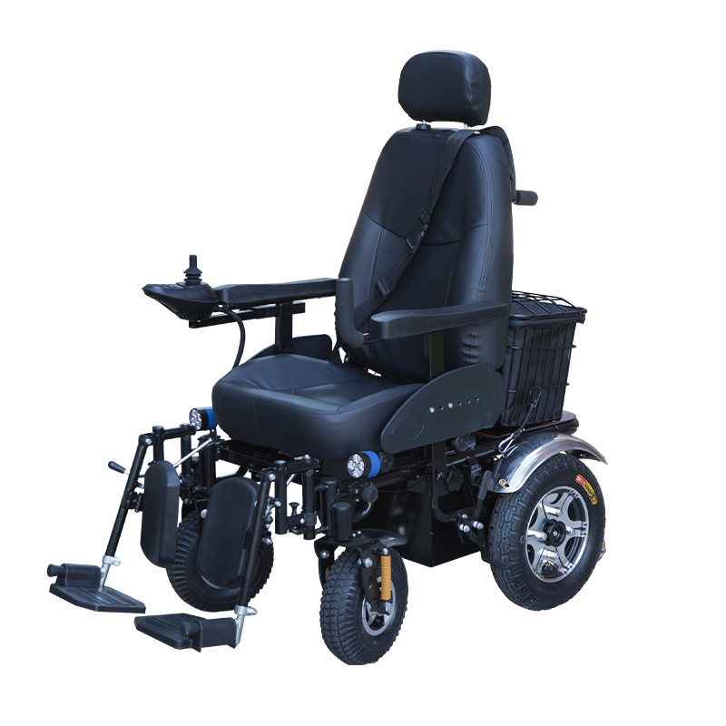 Wide tire outdoor offroad electric wheelchair for adults