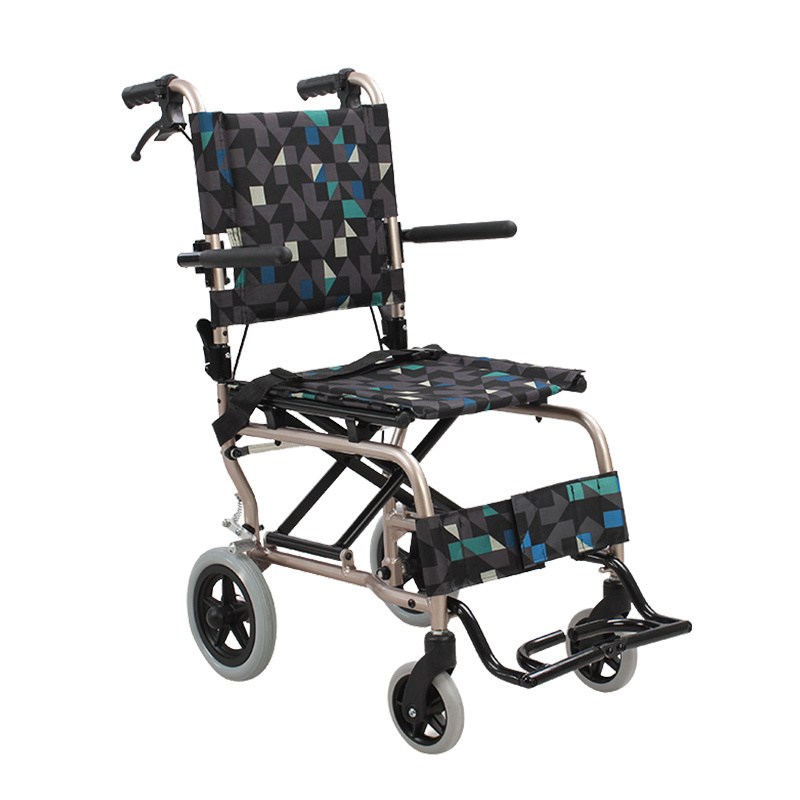 Aluminium alloy folding transport light weight wheelchair for disabled for sale