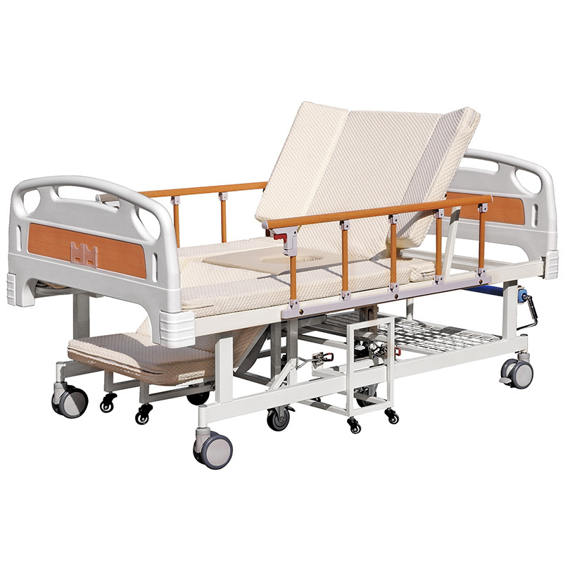 Multifunctional Hospital and Home Care Medical Nursing Manual Transfer Wheelchair Bed