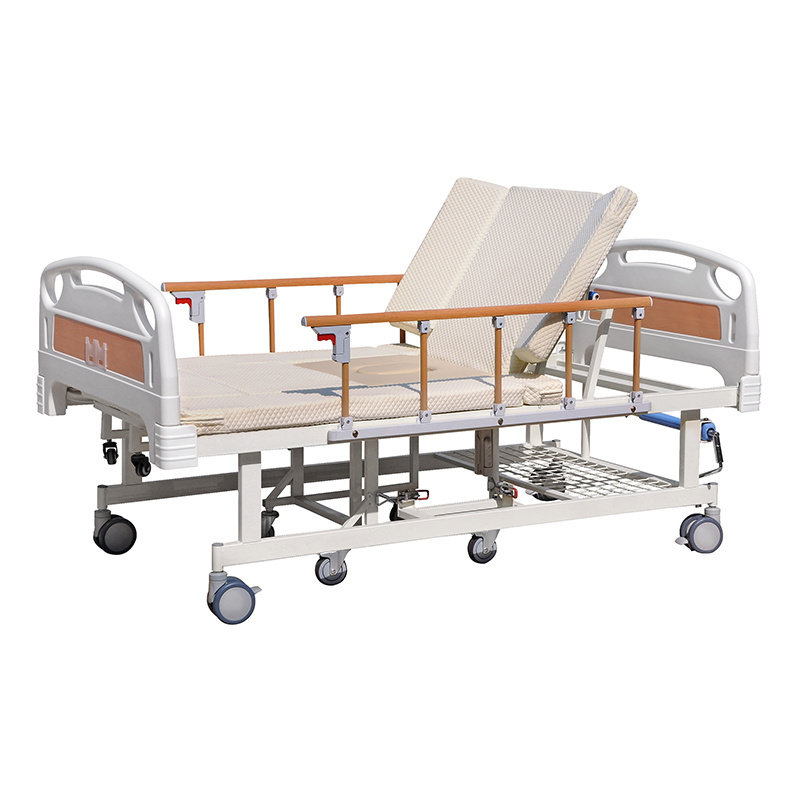 Multifunctional Hospital and Home Care Medical Nursing Manual Transfer Wheelchair Bed