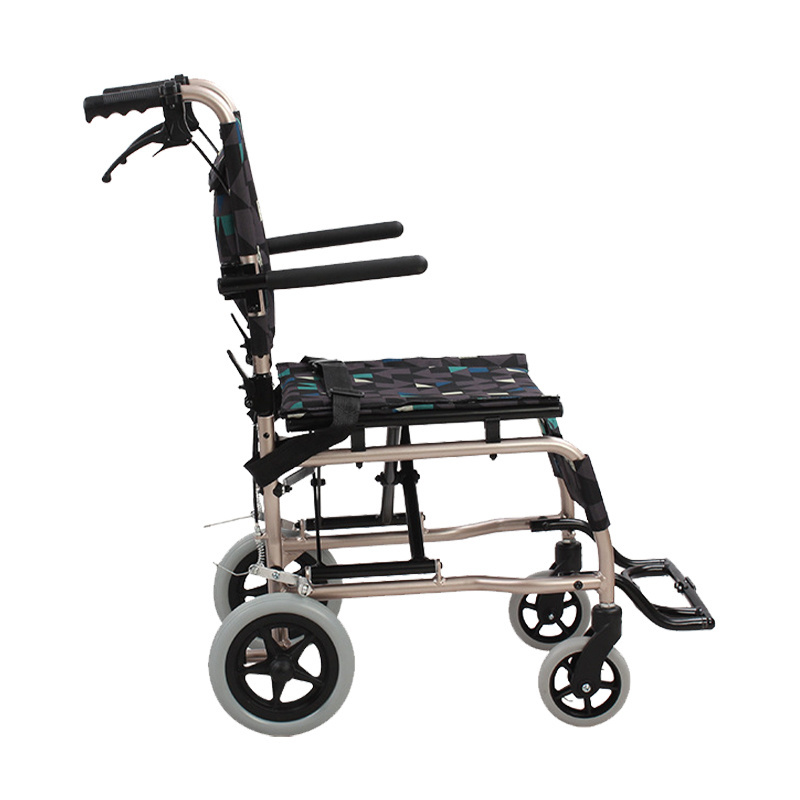 Aluminium alloy folding transport light weight wheelchair for disabled for sale