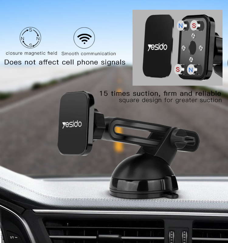 4 Pcs Magnet Car Mount Anti Slip Silicone Magnetic Windshield Mobile Phone Holder