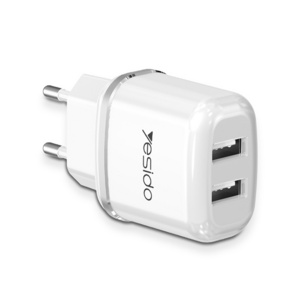 YC26 Newest Universal 2 Ports Wall Travel Charger Portable Mobile Phones Dual Usb Charger