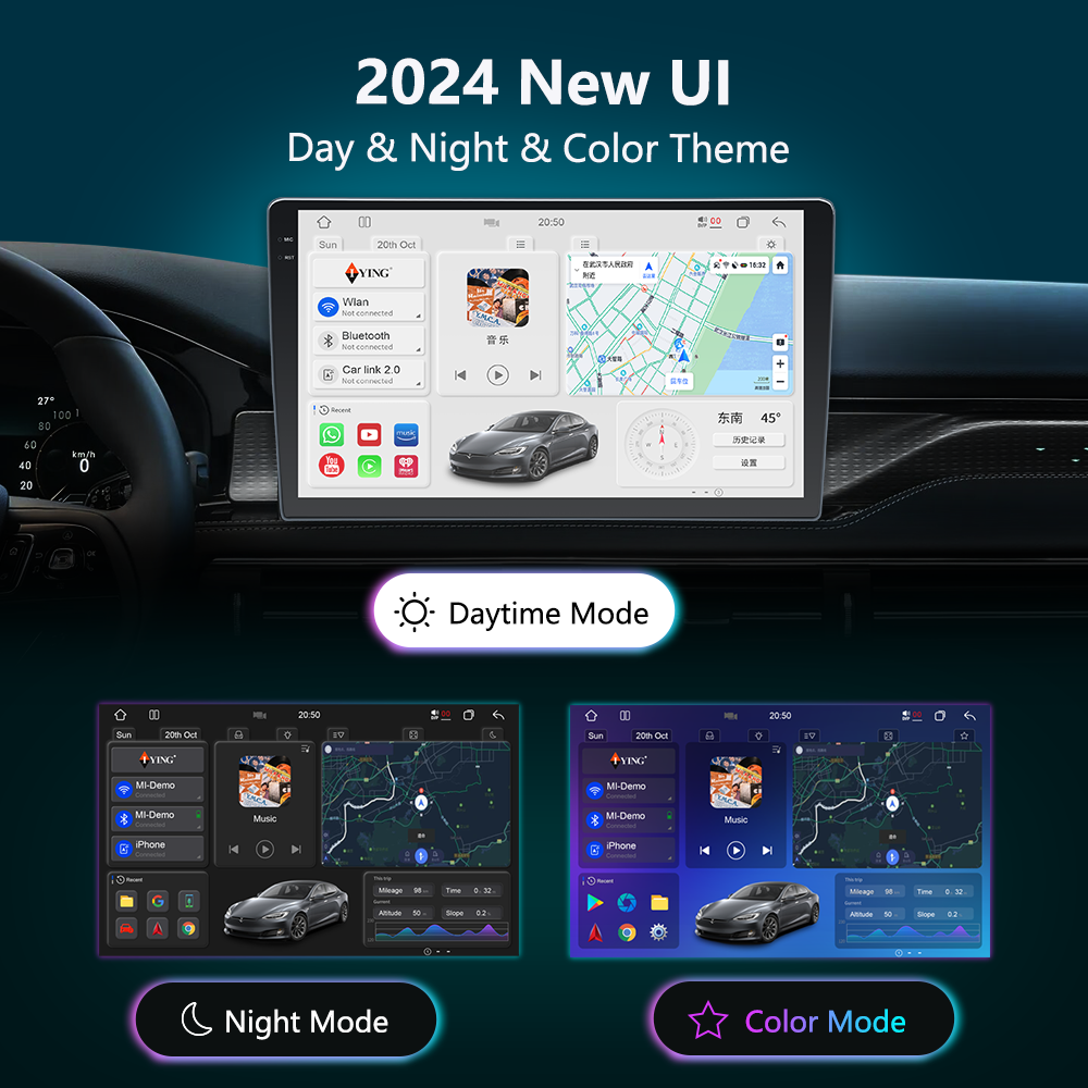 Slim Car Navigator 7862 Universal 9/10 Inch Android 12 2K DSP Apple Android Car Stereo Multimedia Player 5G WIFI GPS Navigation