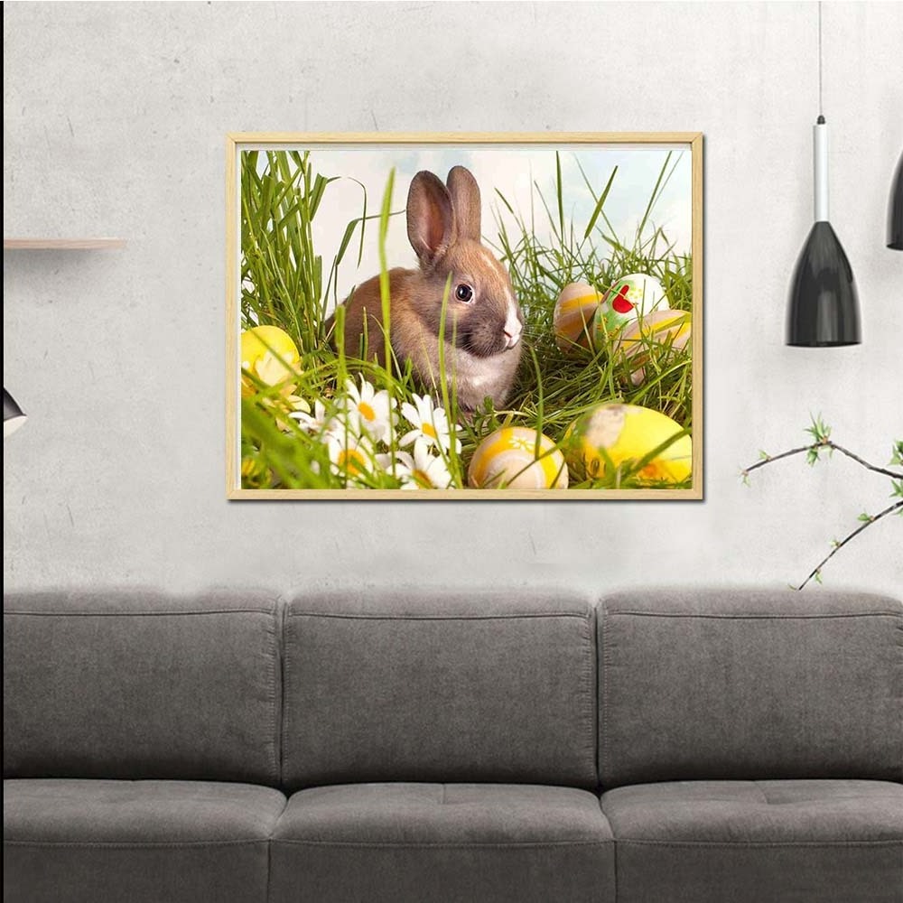 Full Square 5D Diamond Painting Rabbit Diamond Embroidery Animal Picture Mosaic Flower Cross Stitch New Arrival Wall Art