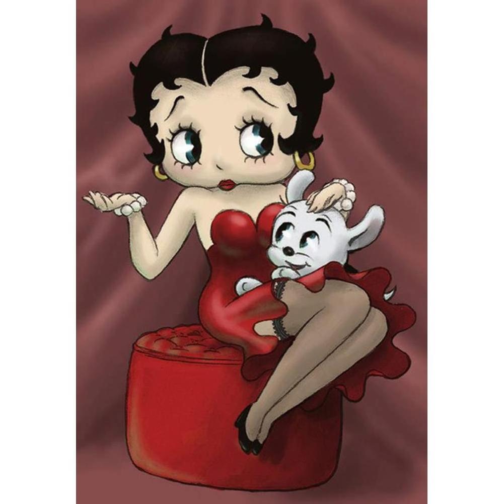 5D Diamond Painting Betty Boop Doll Picture Diamond Embroidery Cartoon Girl Diamond Mosaic Home Decoration