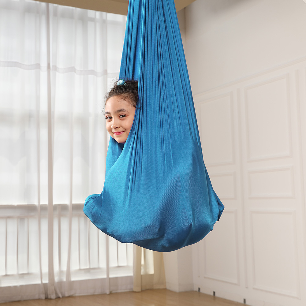 Lightweight Portable Sensory Aerial Yoga Hammock Swing Nylon Outdoor Indoor Patio Hanging Children Yoga Elastic Hammock