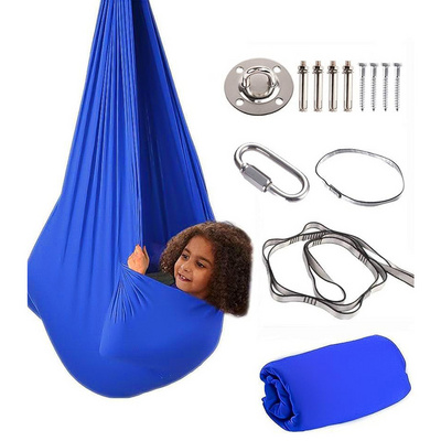 Lightweight Portable Sensory Aerial Yoga Hammock Swing Nylon Outdoor Indoor Patio Hanging Children Yoga Elastic Hammock