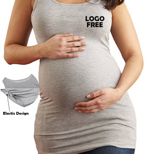 Custom Logo Maternity Clothes Pregnant Tank Tops Vest Sleeveless Tanks shirt