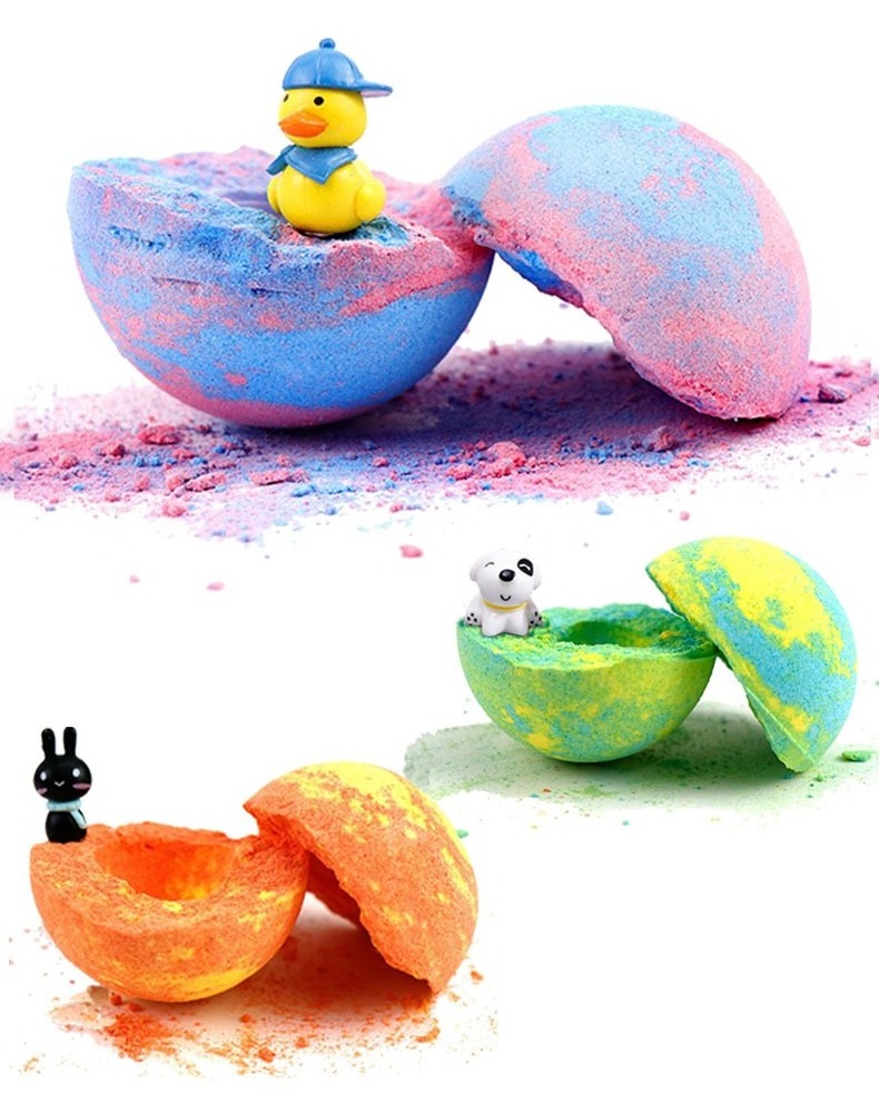 OEM  Fizzy Fun fragrant bath salt toys inside mixed colors essential oil bath ball bubble bath bombs