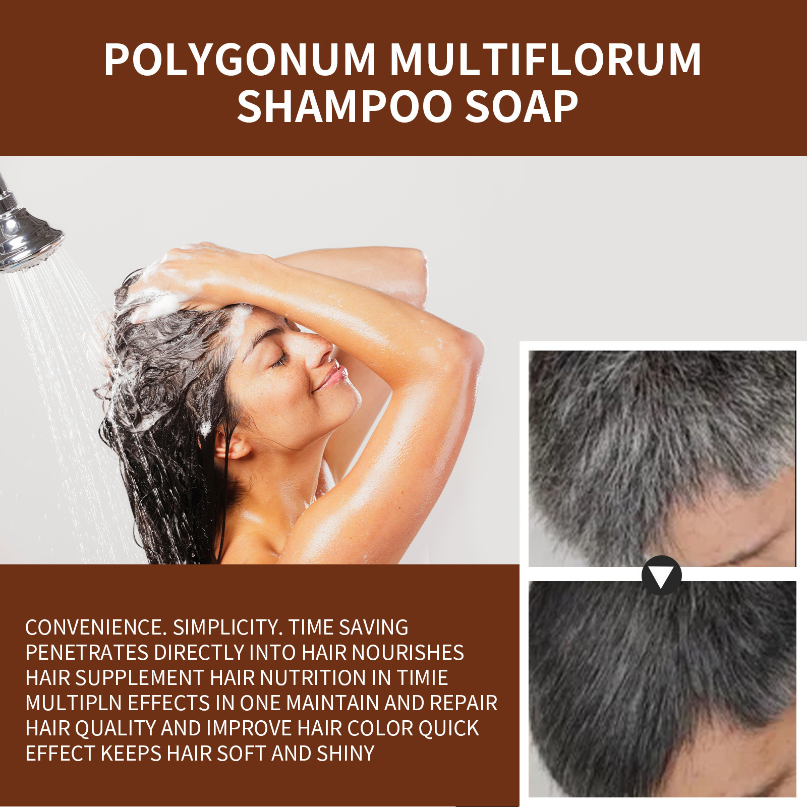 He shou wu darkening hair shampoo to eliminate gray hair/grey hair removal shampoo soap for men