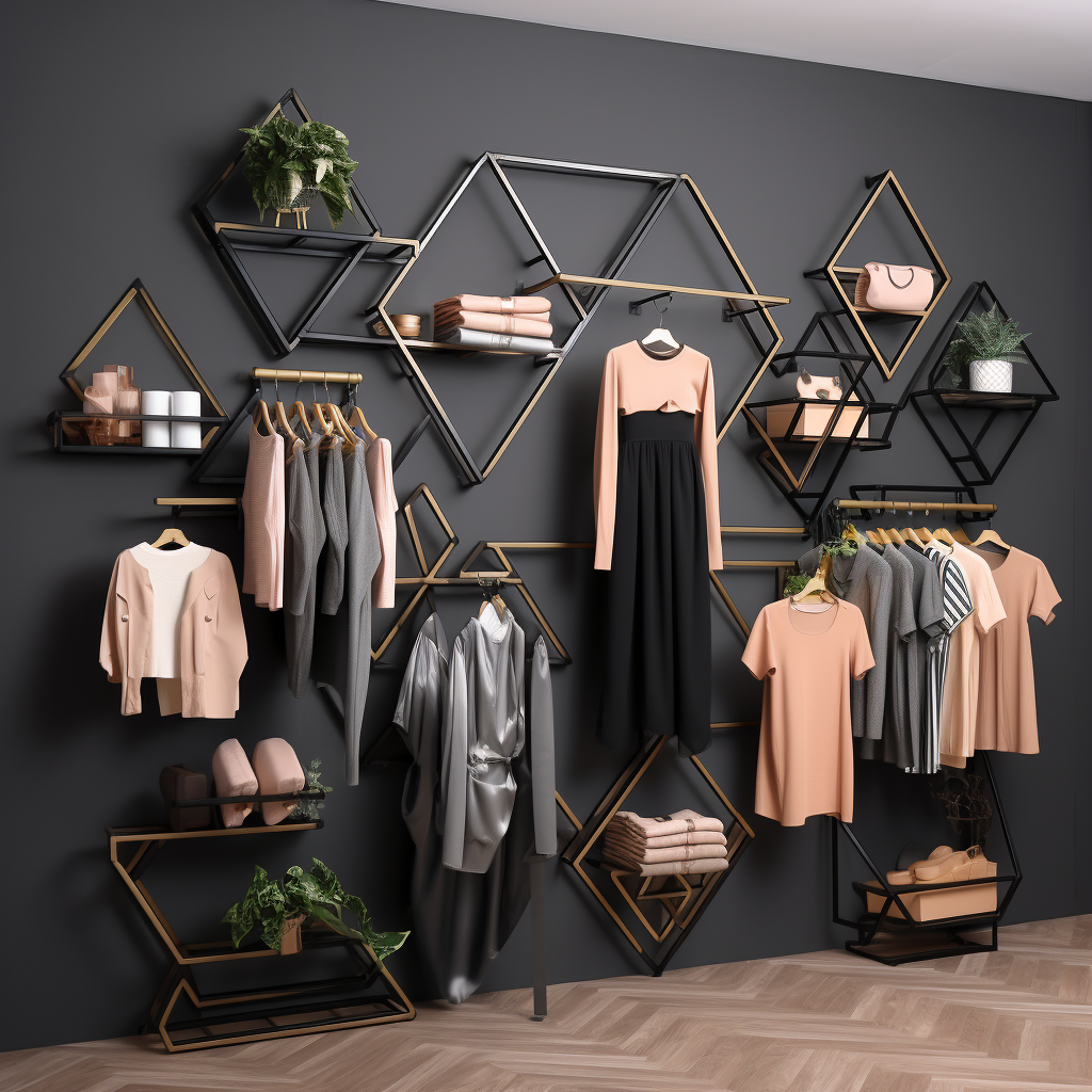 Wholesale Closet Metal Garment Rack For Shop Gold Industrial Pipe Clothing Racks Clothing Racks For Wall