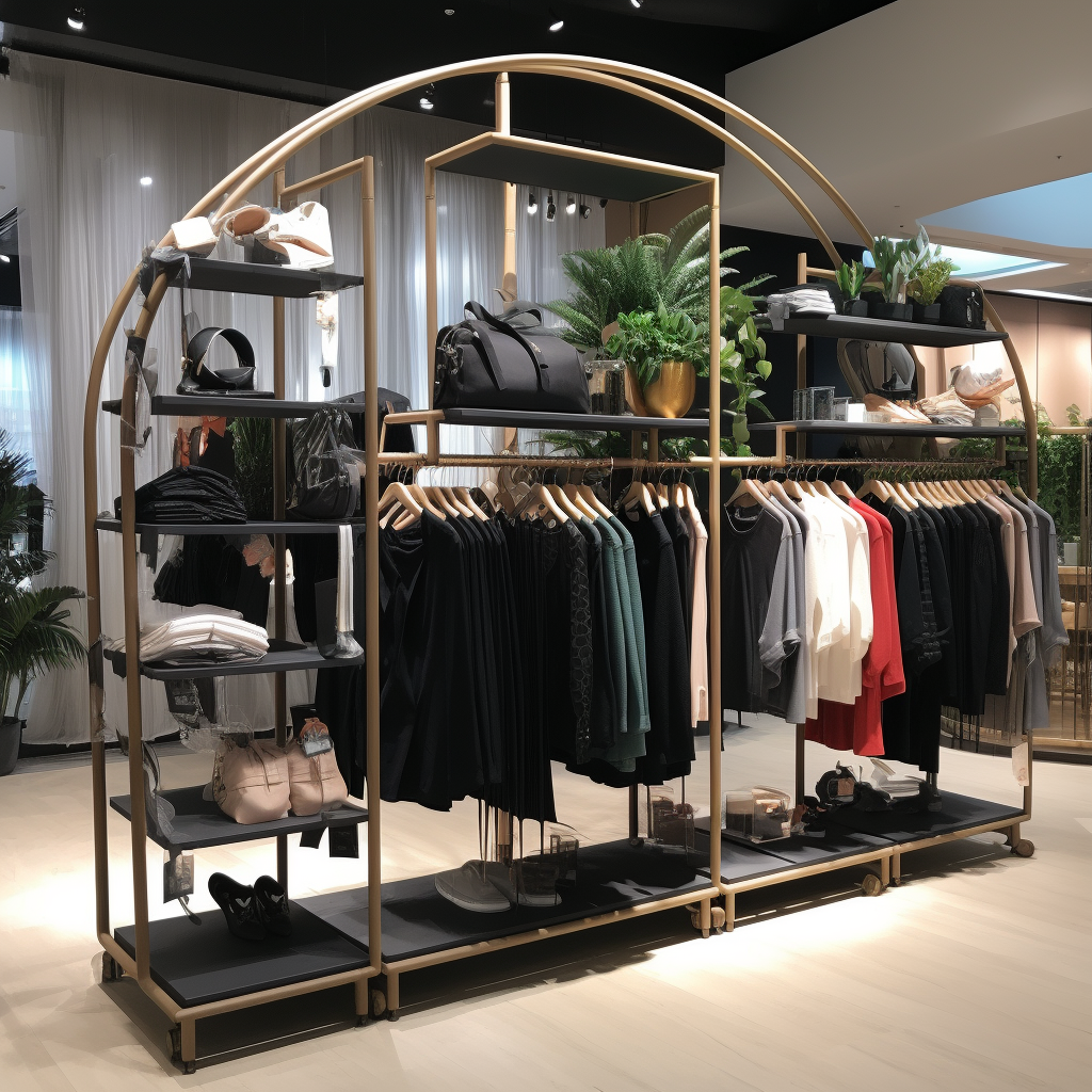 High Quality Hook Metal Stainless Steel Hanging Clothing Rack For Shop Metal Clothing Rack Industrial Clothes Display Stand