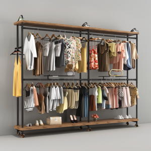 High Quality Ceiling Mounted Clothes Rack Clothing Store Display Rack Clothes Stands Shoe Racks