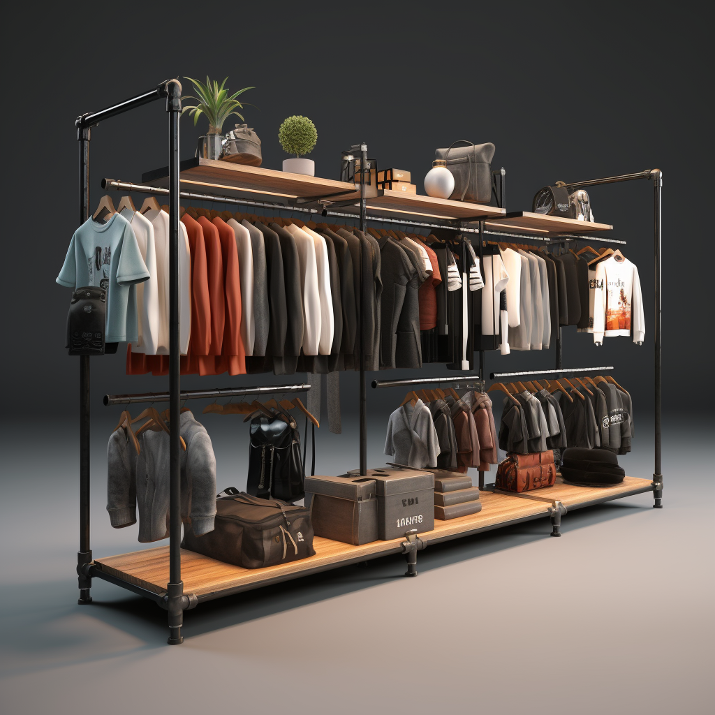 iYUBO Clothing Rack Table Display Custom Industrial Boutique Clothing Racks Display Led Clothing Display Rack And Shelf