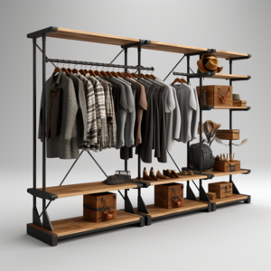 Wholesale Closet Metal Garment Rack For Shop Gold Industrial Pipe Clothing Racks Clothing Racks For Wall