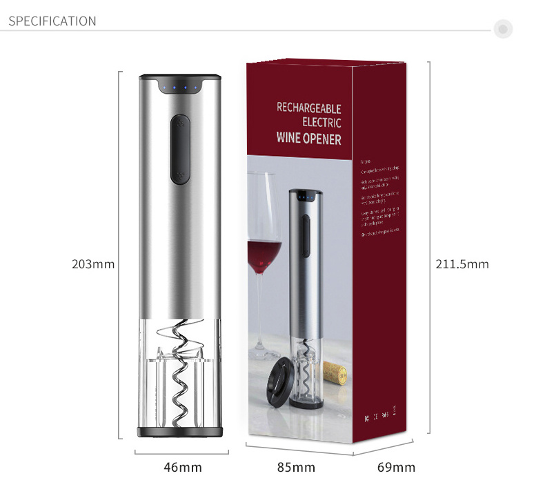 Wine Opener stainless steel rechargeable Electric Red Wine Bottle Openers