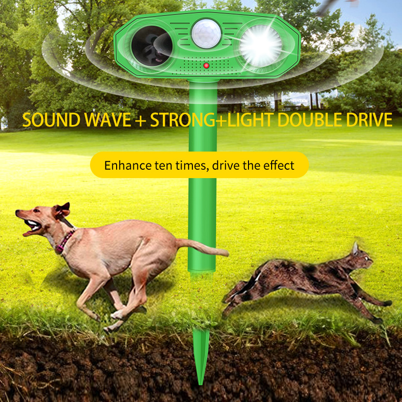 Big Animal pest control repellent outdoor waterproof deer dog cat racoon bird solar ultrasonic deer repeller