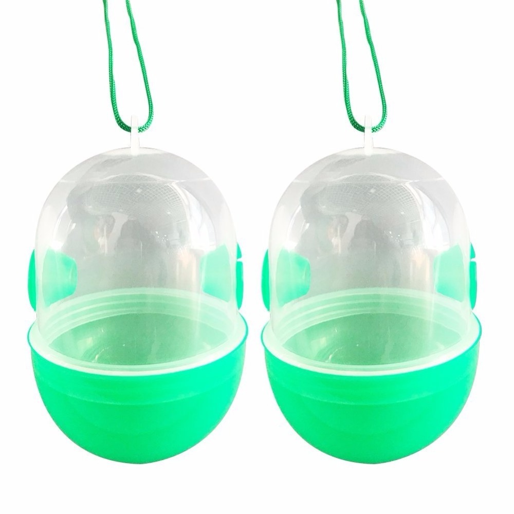 Plastic green insect wasp outdoor bee catchers hanging fly sticky trap device