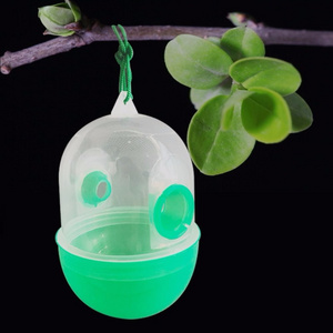 Plastic green insect wasp outdoor bee catchers hanging fly sticky trap device