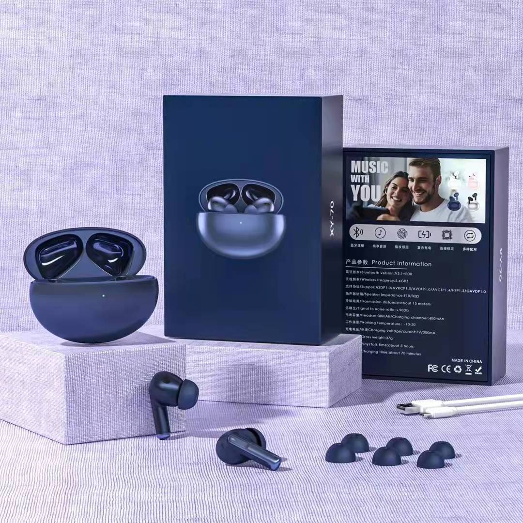 ENC XY70 ANC Earphones High Quality Microphone TWS Headphone Deep Bass Wholesale Earbuds BT Headphones Dynamic 4 Hours