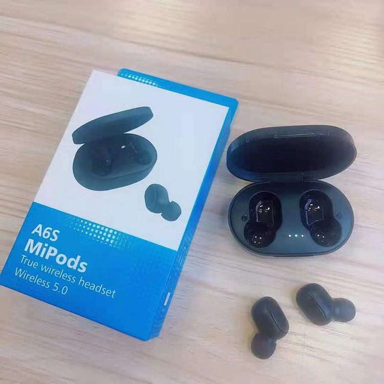 Comfortable A6S Mini Headphones Wholesale TWS 5.0 Earbuds with BT and Hifi Features Sweat-Proof for Gaming and Sports