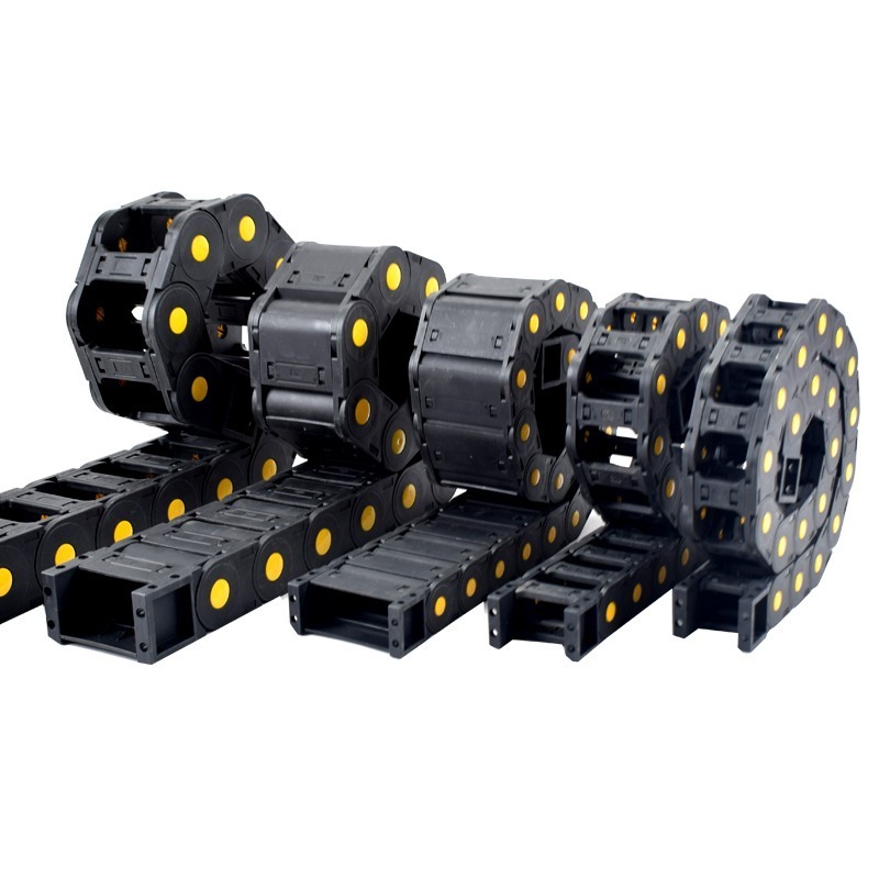 Plastic nylon steel aluminum towing chain chain trough bridge fully enclosed cable high-speed silent engineering machine tool