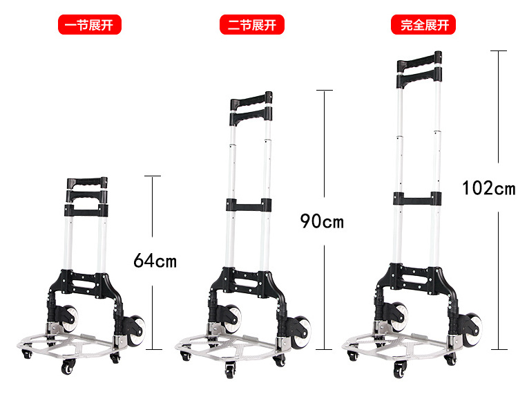 Hand Trolley Cart Foldable Aluminum Shopping Carts Shopping Trolley for Sale Portable Storage Unit Moving Equipment Six Months