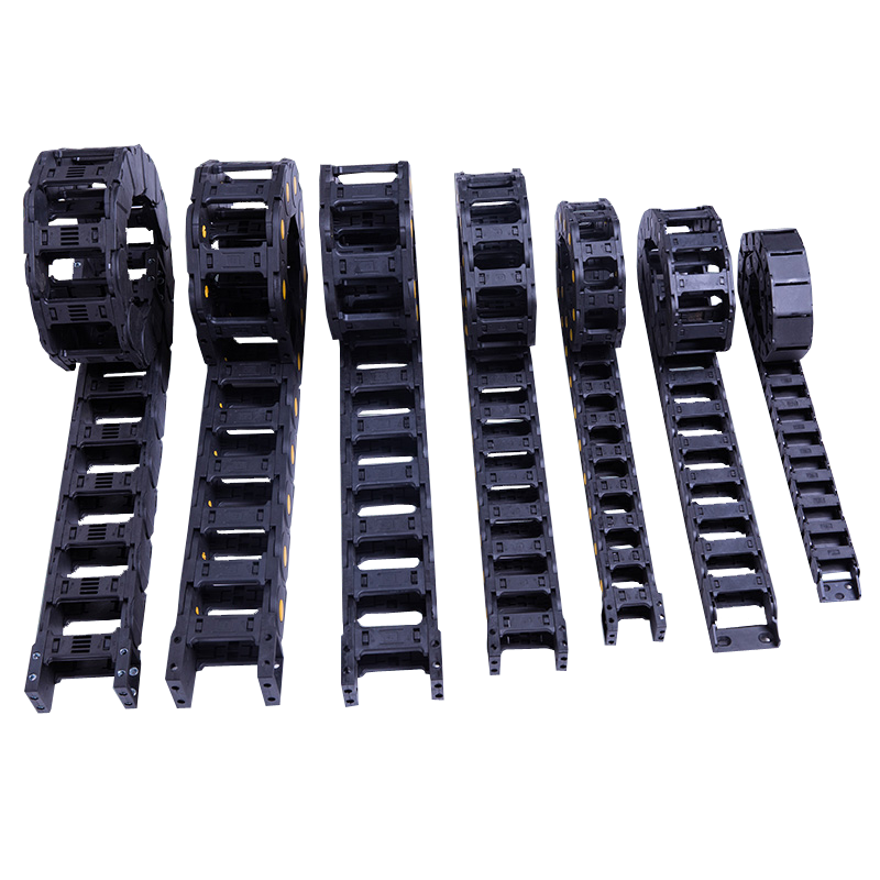 Plastic nylon steel aluminum towing chain chain trough bridge fully enclosed cable high-speed silent engineering machine tool