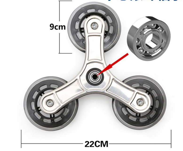 Stainless steel Oh stair wheel shopping cart trolley casters