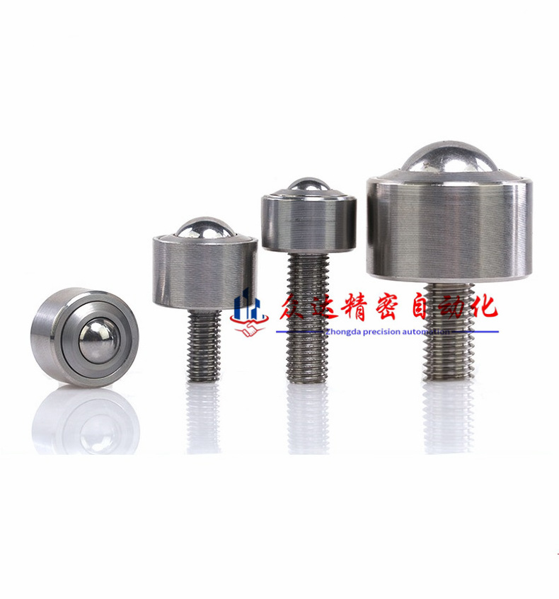 Roller Ball Transfer Bearings Casters M12 Thread Stem Ball Transfer Heavy Duty Roller 1600Lbs Total Load Capacity