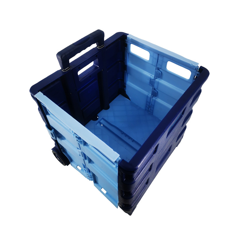 Sport Collapsible Rolling Crate with Wheels for Teachers Tote Basket Huge Capacity Made from Heavy Duty Plastic Used as a Seat