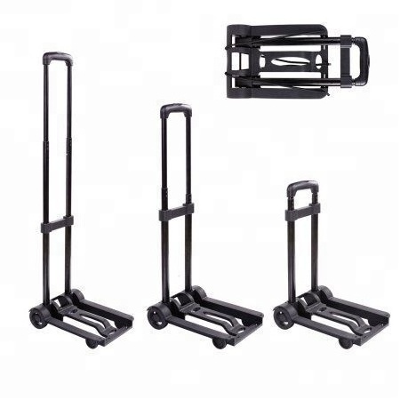 Wholesale Folding Luggage Cart with 2 Wheels Lightweight Plastic Luggage Trolley Hand Truck for camping