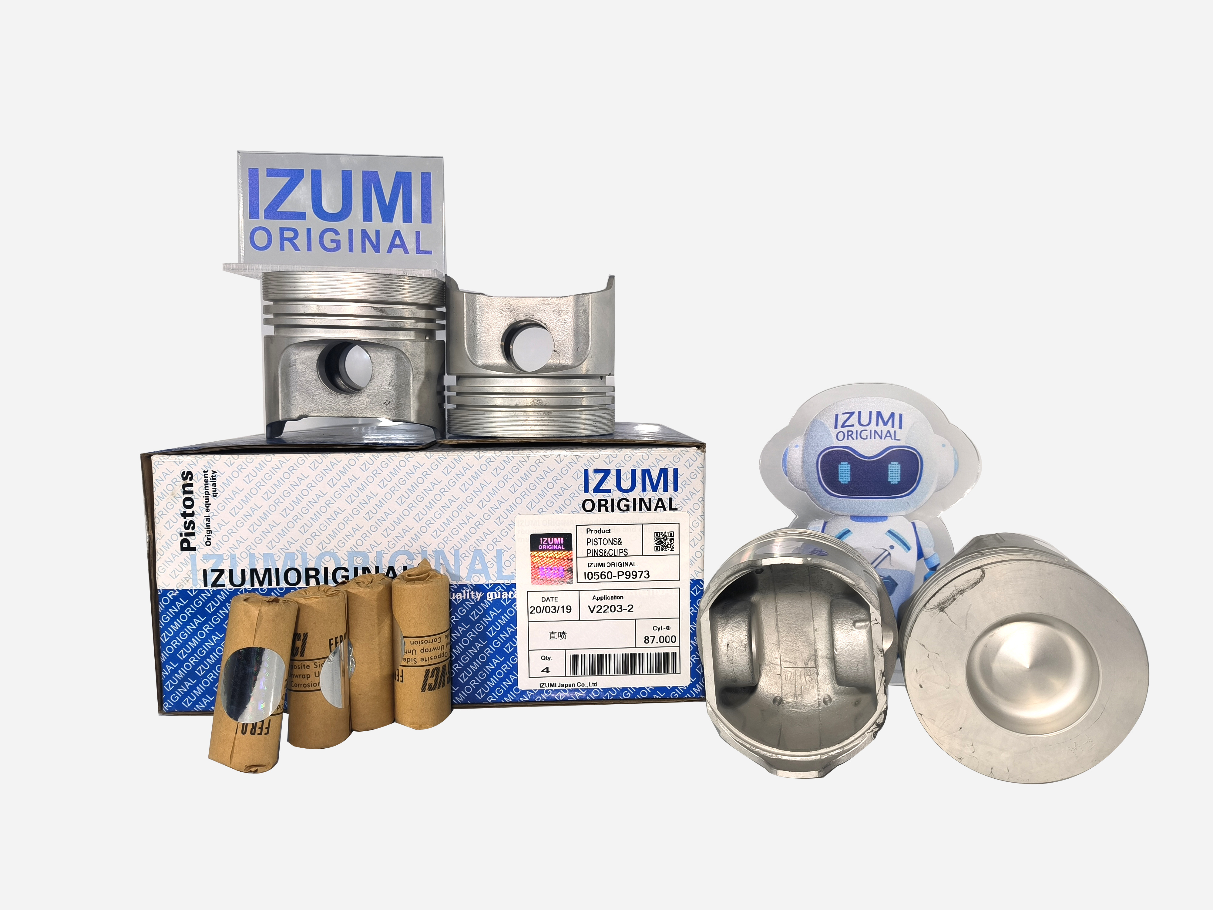 IZUMI ORIGINAL piston kit V2203-2 engien and engine parts V2403 V3307 V3600 V2003 V2607 for kubota engine