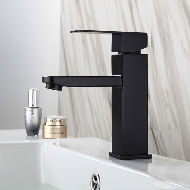 SUS304 matt black colour faucet/ tap use for bathroom sinks