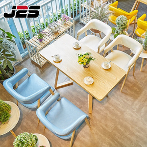 Commercial Modern Restaurant Furniture Dessert Cafe Coffee Shop Table and Chairs Sets