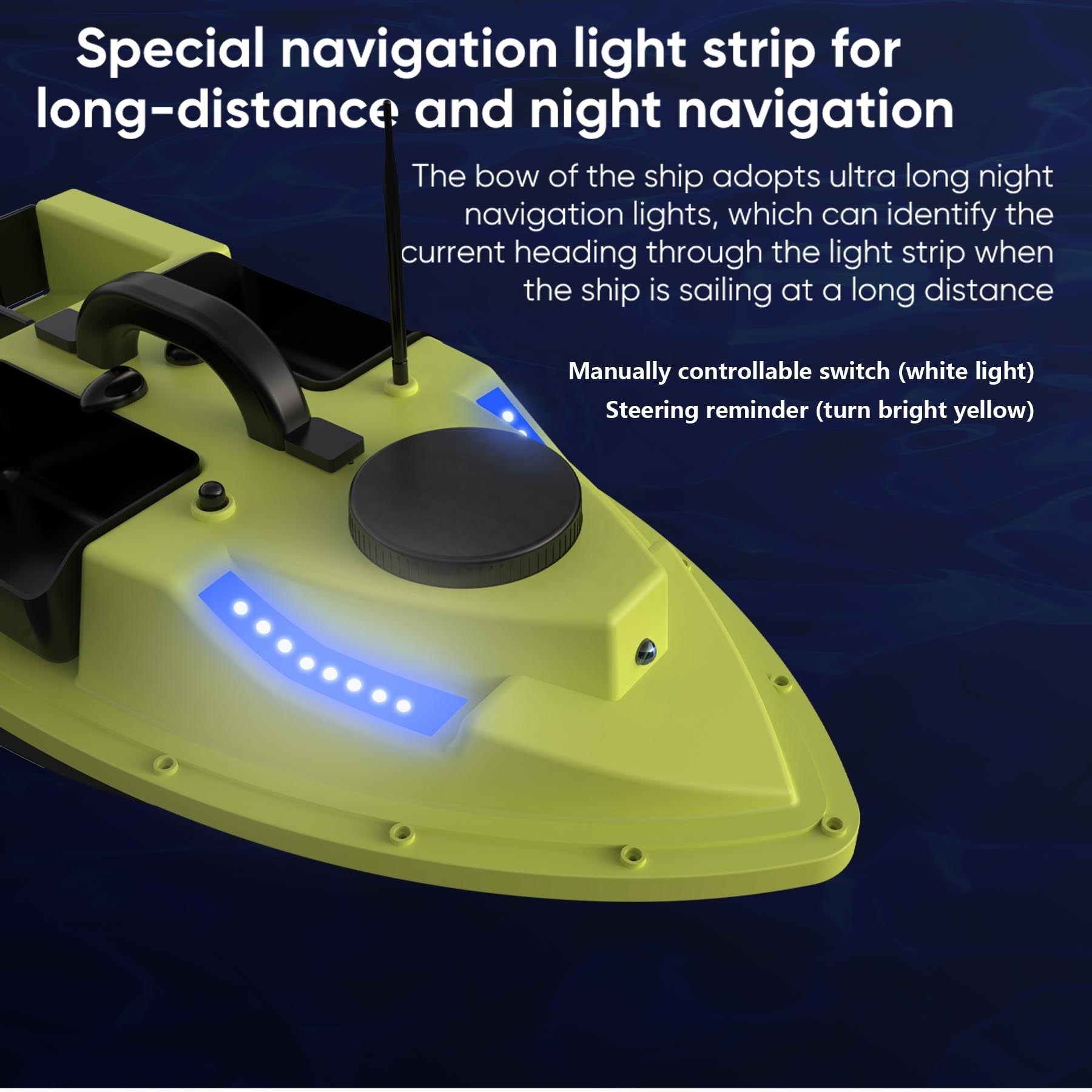 EU UK Stock D19 99 Gps Positions RC Bait Boat For Carp Fishing With 4 Bait Hoppers And Multi Color Lights