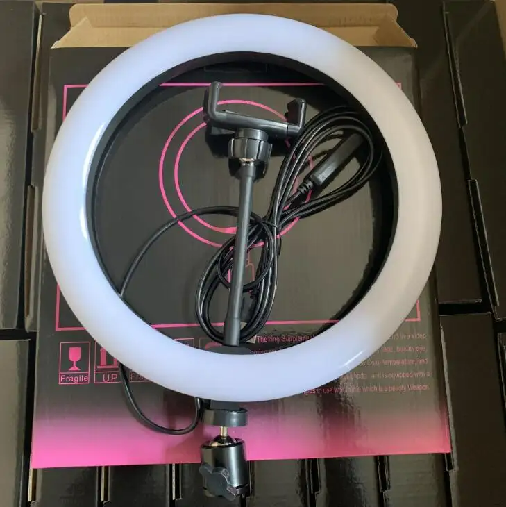 factory sale high quality 10 Inch LED Ring Light with 160cm Tripod and Phone Holder