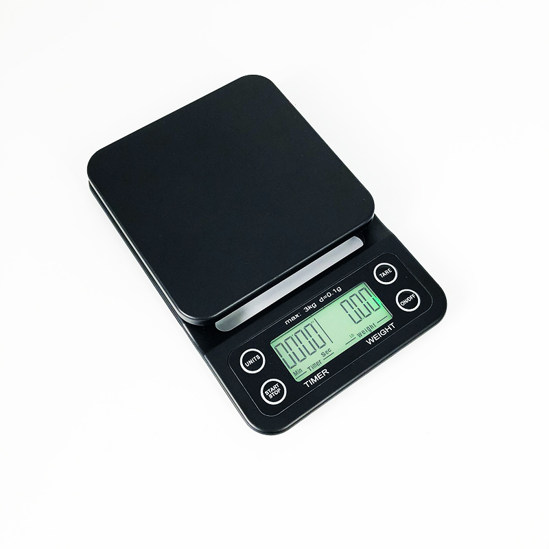 BSCI Black accuracy 3kg/ 0.1g Multifunction electronic Digital coffee Scale timer