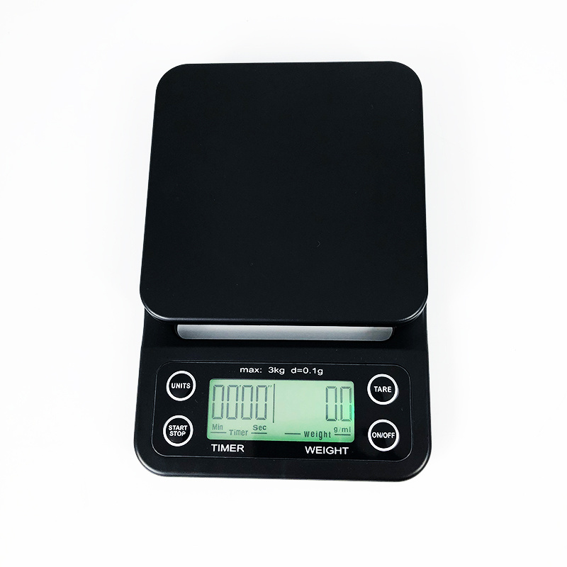 BSCI Black accuracy 3kg/ 0.1g Multifunction electronic Digital coffee Scale timer