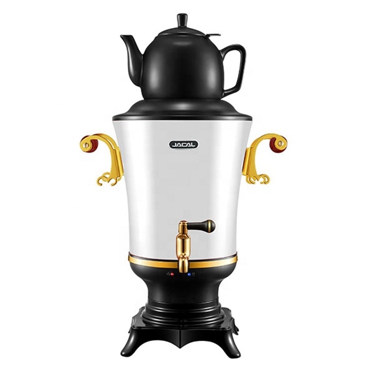 best design modern automatic stainless steel electric turkish tea maker kettle set samovar pot