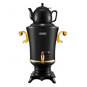 best design modern automatic stainless steel electric turkish tea maker kettle set samovar pot