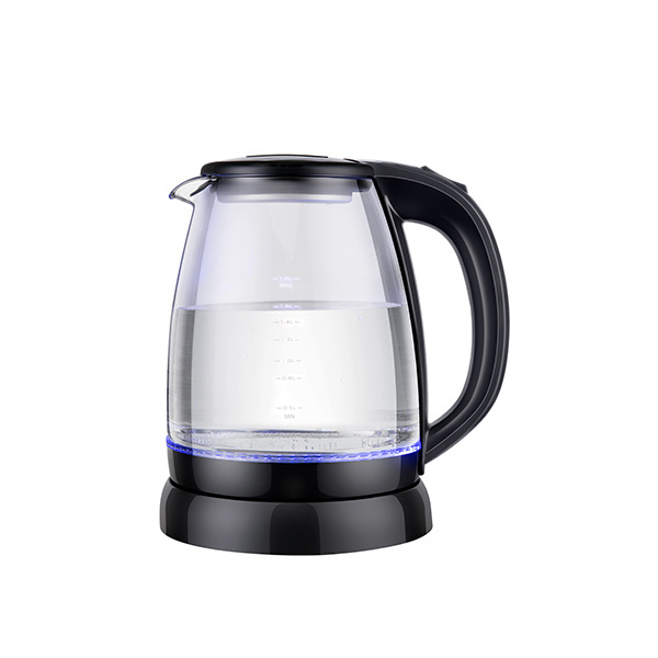 Manufacturer 1.7 Liter Blue LED Light Display Glass Electric water Kettle