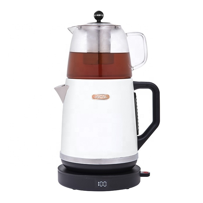 1.7l rapid boil electric turkish tea maker double kettle with temperature control